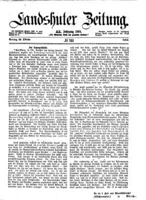 Landshuter Zeitung Sonntag 18. Oktober 1868