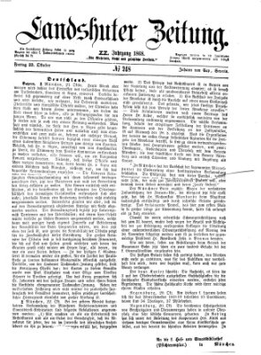 Landshuter Zeitung Freitag 23. Oktober 1868