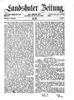 Landshuter Zeitung Samstag 7. November 1868