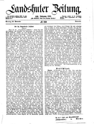 Landshuter Zeitung Sonntag 29. November 1868