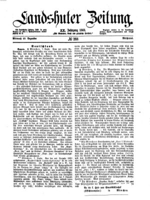 Landshuter Zeitung Donnerstag 10. Dezember 1868