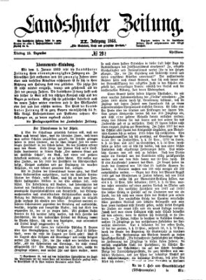 Landshuter Zeitung Dienstag 15. Dezember 1868