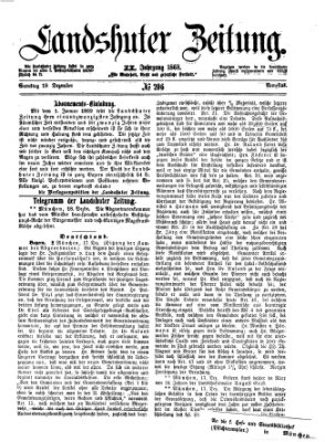 Landshuter Zeitung Samstag 19. Dezember 1868