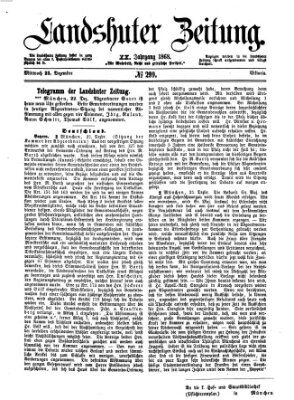 Landshuter Zeitung Mittwoch 23. Dezember 1868