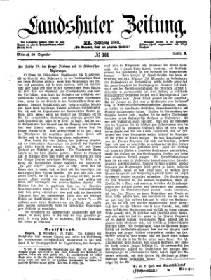 Landshuter Zeitung Mittwoch 30. Dezember 1868