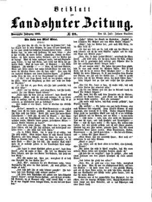 Landshuter Zeitung Sonntag 12. Juli 1868