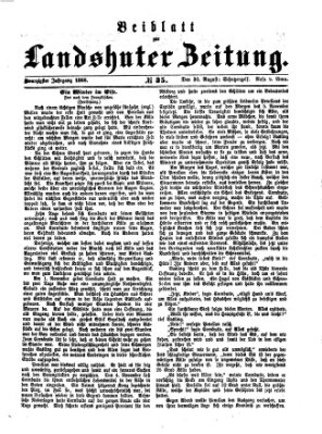 Landshuter Zeitung Sonntag 30. August 1868