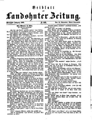 Landshuter Zeitung Sonntag 13. September 1868