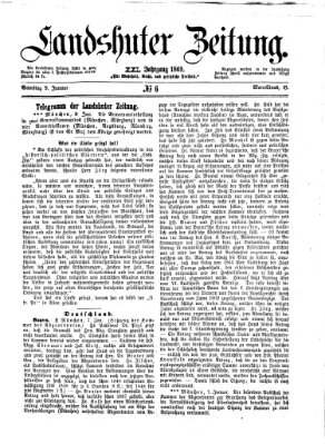 Landshuter Zeitung Samstag 9. Januar 1869