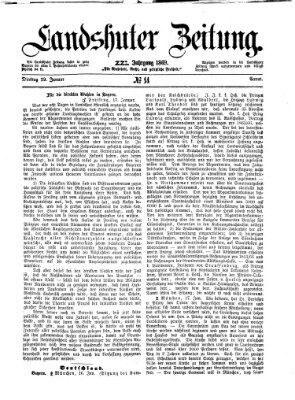 Landshuter Zeitung Dienstag 19. Januar 1869