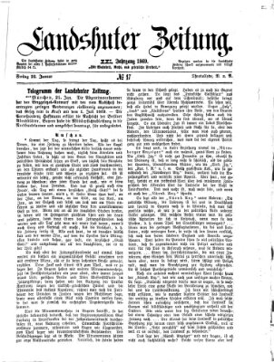 Landshuter Zeitung Freitag 22. Januar 1869