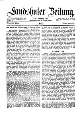 Landshuter Zeitung Mittwoch 10. Februar 1869