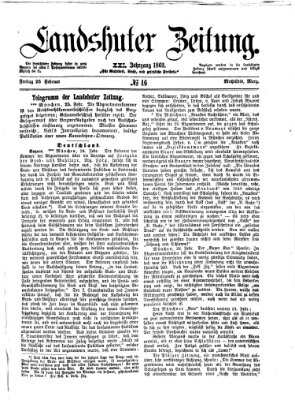 Landshuter Zeitung Freitag 26. Februar 1869