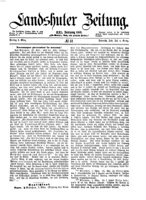 Landshuter Zeitung Freitag 5. März 1869