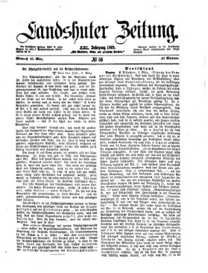 Landshuter Zeitung Mittwoch 10. März 1869