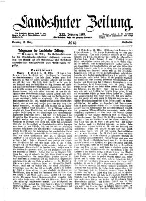 Landshuter Zeitung Samstag 13. März 1869