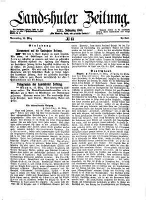 Landshuter Zeitung Donnerstag 18. März 1869