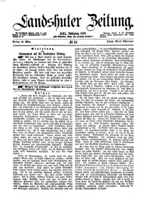 Landshuter Zeitung Freitag 19. März 1869