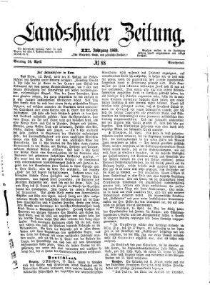 Landshuter Zeitung Sonntag 18. April 1869