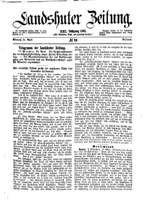 Landshuter Zeitung Mittwoch 21. April 1869