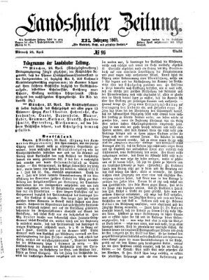 Landshuter Zeitung Mittwoch 28. April 1869