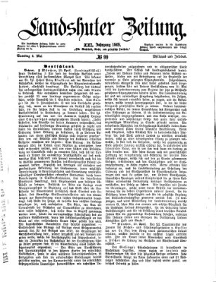 Landshuter Zeitung Samstag 1. Mai 1869