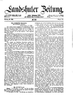 Landshuter Zeitung Dienstag 25. Mai 1869