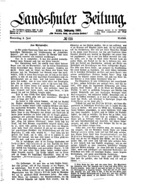 Landshuter Zeitung Donnerstag 3. Juni 1869