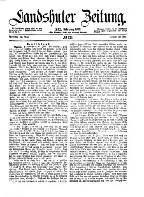 Landshuter Zeitung Samstag 12. Juni 1869