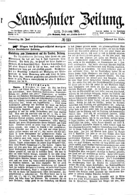 Landshuter Zeitung Donnerstag 24. Juni 1869