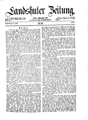 Landshuter Zeitung Donnerstag 8. Juli 1869