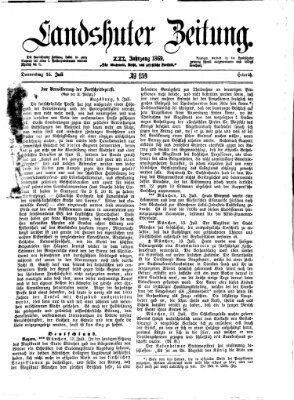 Landshuter Zeitung Donnerstag 15. Juli 1869