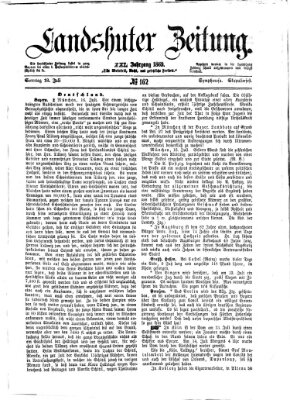 Landshuter Zeitung Sonntag 18. Juli 1869