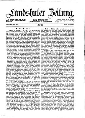 Landshuter Zeitung Donnerstag 22. Juli 1869