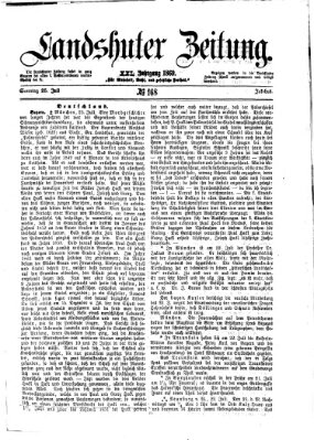 Landshuter Zeitung Sonntag 25. Juli 1869