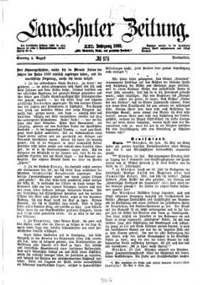 Landshuter Zeitung Sonntag 1. August 1869