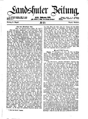 Landshuter Zeitung Dienstag 3. August 1869