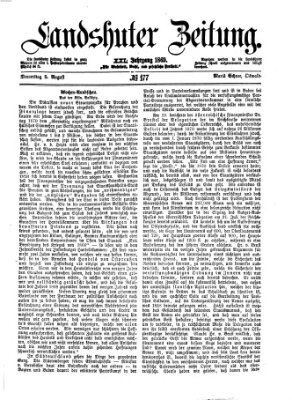 Landshuter Zeitung Donnerstag 5. August 1869