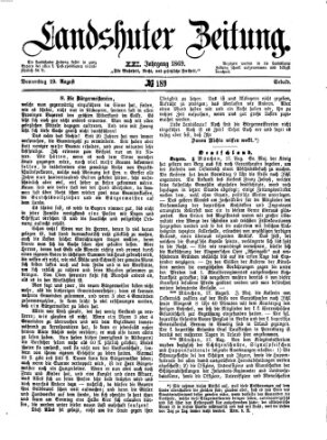 Landshuter Zeitung Donnerstag 19. August 1869