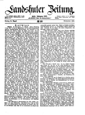 Landshuter Zeitung Dienstag 31. August 1869