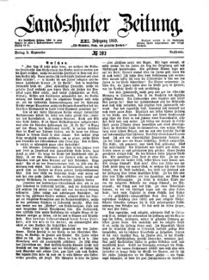 Landshuter Zeitung Freitag 3. September 1869