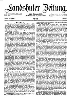 Landshuter Zeitung Freitag 8. Oktober 1869