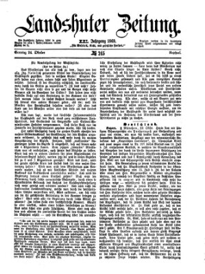 Landshuter Zeitung Sonntag 24. Oktober 1869