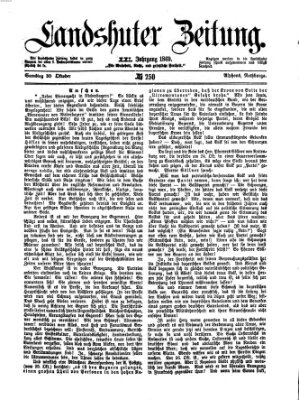 Landshuter Zeitung Samstag 30. Oktober 1869