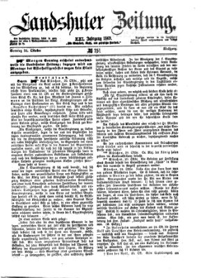 Landshuter Zeitung Sonntag 31. Oktober 1869