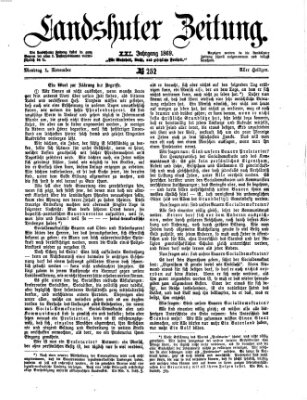 Landshuter Zeitung Montag 1. November 1869