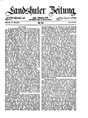 Landshuter Zeitung Mittwoch 10. November 1869