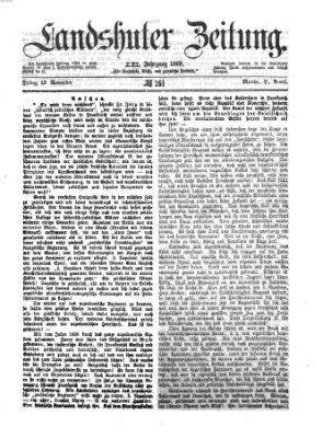 Landshuter Zeitung Freitag 12. November 1869