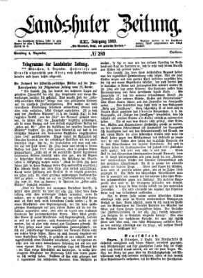 Landshuter Zeitung Samstag 4. Dezember 1869