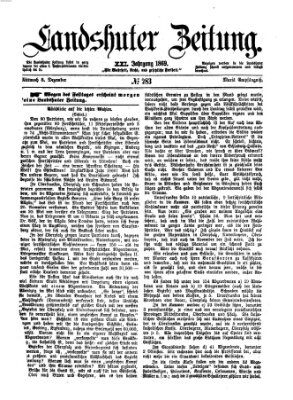 Landshuter Zeitung Mittwoch 8. Dezember 1869